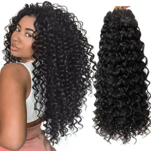16A Kinky Curly Crochet Feathered Human Hair