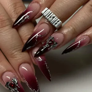 24Pc Almond Stiletto Press on Nails