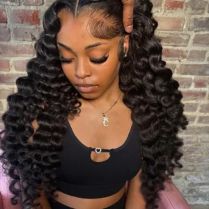 220 Density Curly 13x6 HD Deep Wave Wig