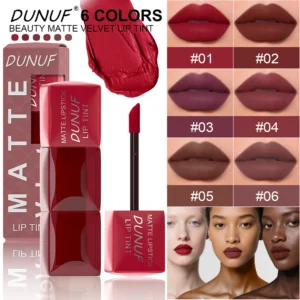 DUNUF Lipstick 24H Stay Waterproof Velvet Matte Lip Gloss
