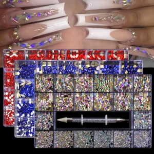 21 Grid Nail Art